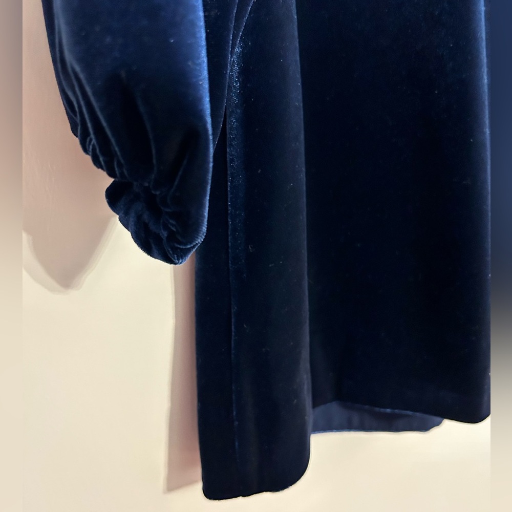 Free People Misha Mini Dress, Midnight Navy Velvet - Picture 7 of 9